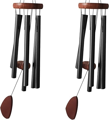 Miniatura 8 de Campanillas de viento para exteriores con atrapa viento de madera, campanillas de viento grandes de aluminio de 37 pulgadas para decoración de patio