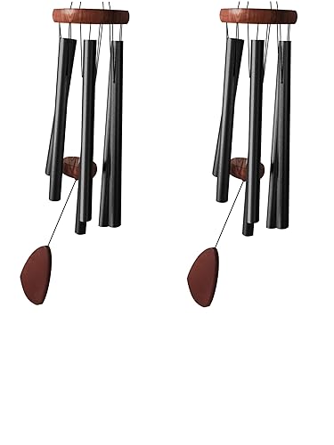 2pcs Wind Chimes for Outside with Wood Wind Catcher, 37
