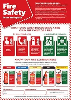 Fire Safety in the Workplace | Health and Safety Posters | Laminated Gloss Paper 420mm x 594mm (A2) | Health and Safety Office and Commercial Wall Charts | Education Charts by Daydream Education