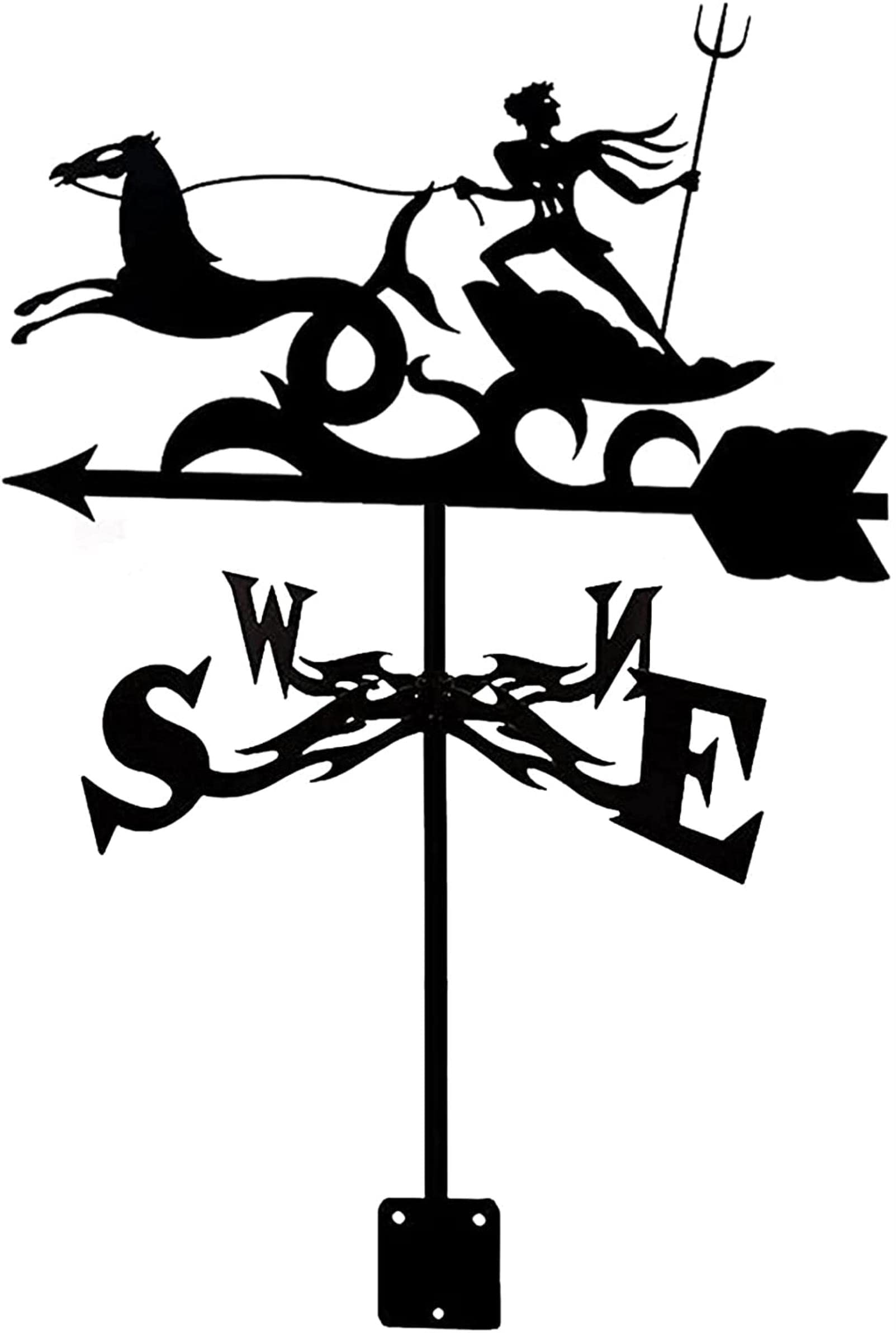 WIQUYBML wind vane Wind Vane Traditional Weathervane Stainless Steel Weather for Outdoor Iron Direction Indicator Roof Garden Yard Measuring Tool Decoration (Surfer)