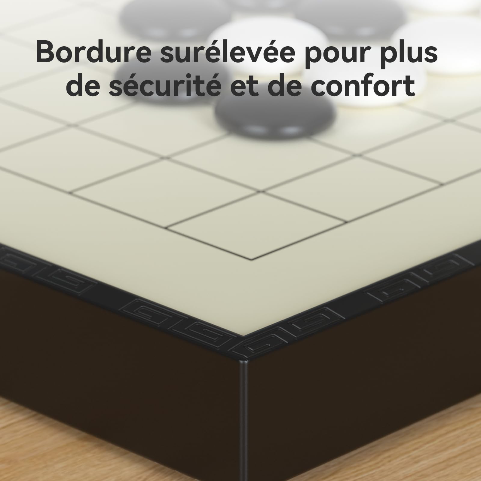 Jeu de Go, 29 cm, 19 x 19, Pierres magnétiques avec Plateau Pliable, Format Portable et de Voyage