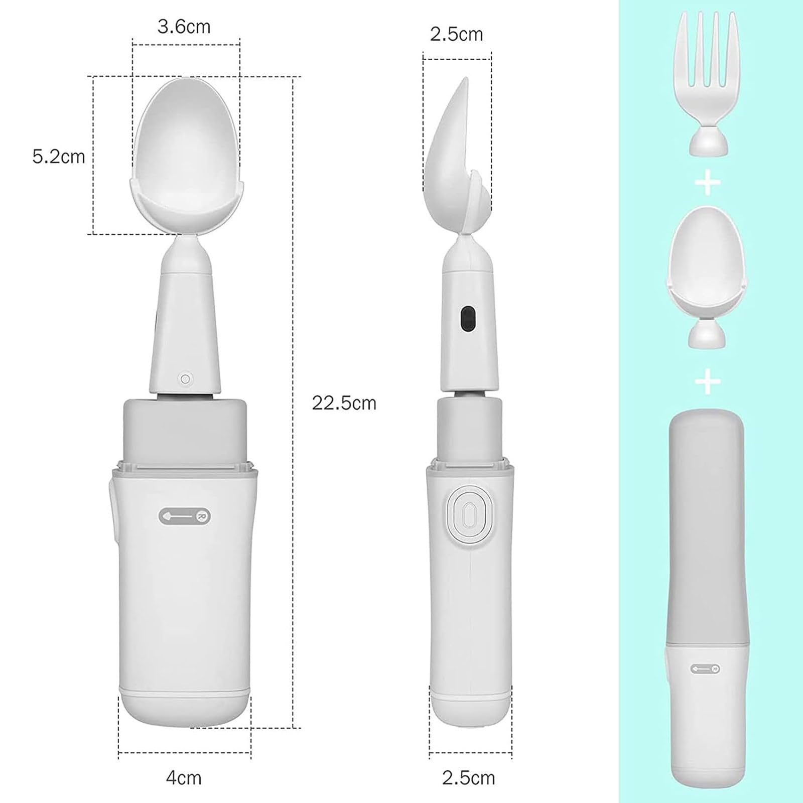 Juego de cubiertos para pacientes de Parkinson, cuchara portátil inteligente, cuchara antivibración, utensilios adaptativos, cuchara para Parkinson, con soporte para temblores en tiempo real