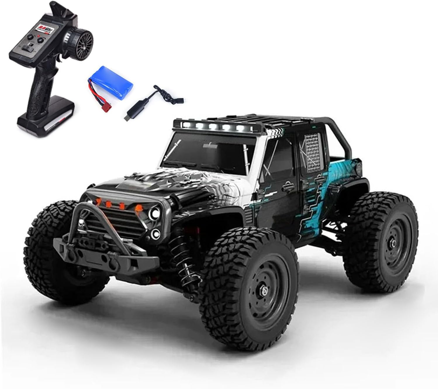PVC Shell Scy 16103Pro 1/16 AWD Remote Control Off Road Car 70Km/H High Speed Rc Model Vehicle Metal Cvd Front Drive Shaft Hobby Grade Model for Adult Hobby(Blue)