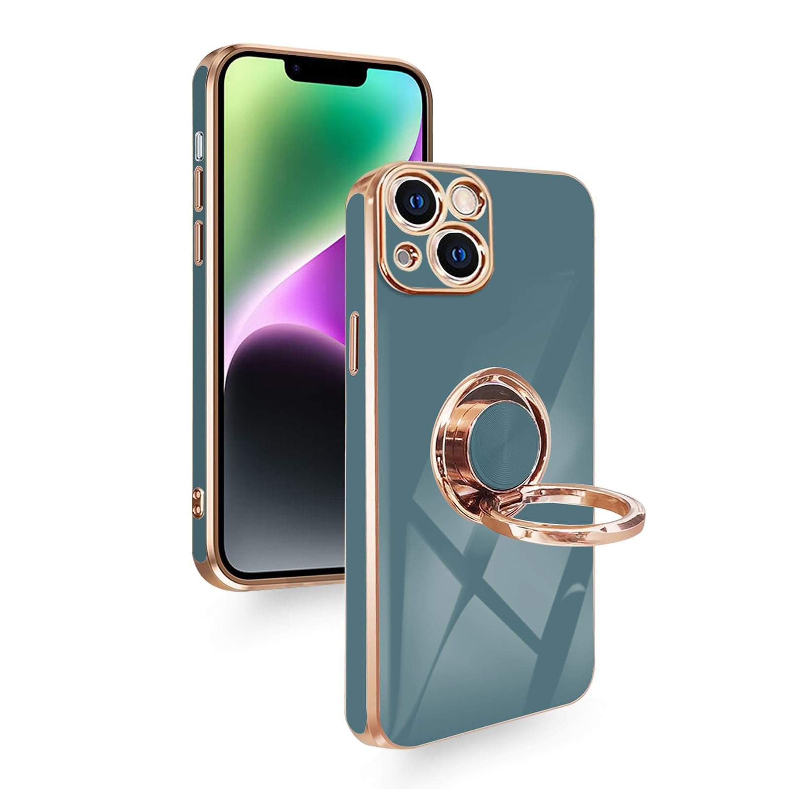 Amazon.co.jp: Zeunoen iphone14 ケース リング付き いphone14 