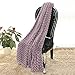 Simple&Opulence Super Soft Microfiber Stereo Rose Pattern Home Furnishing Throw Blanket 50''×60''(Purple)