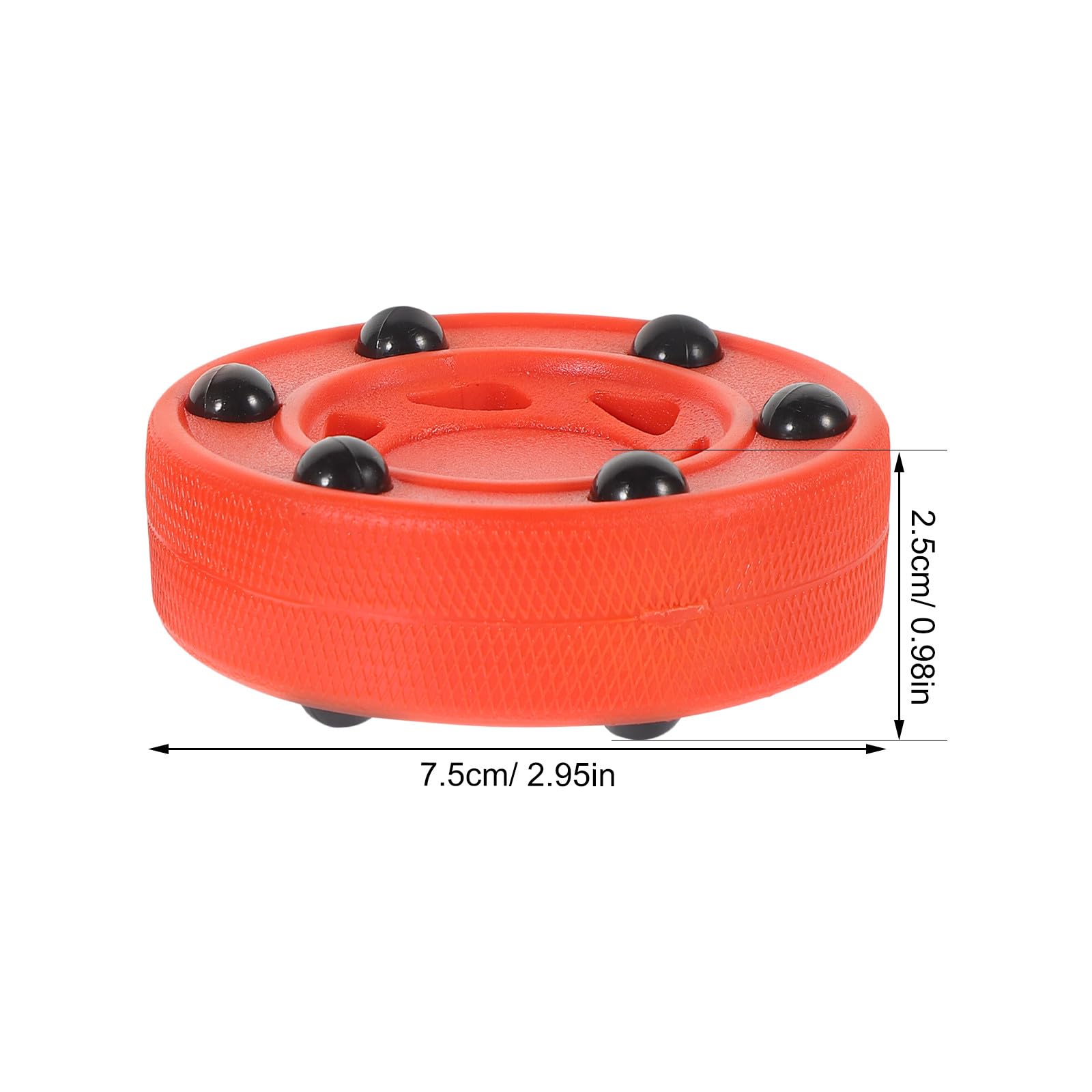 YARNOW Puck da Hockey su Rotelle Rosso, 2 Pezzi, Allenamento e Gara