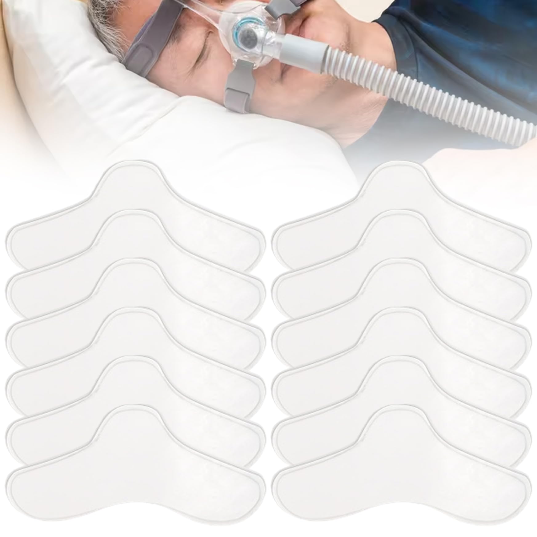 12 almohadillas para la nariz, almohadilla de gel nasal lavable que se puede recortar, material flexible diseñado para uso repetido, apto para la mayoría de las máscaras