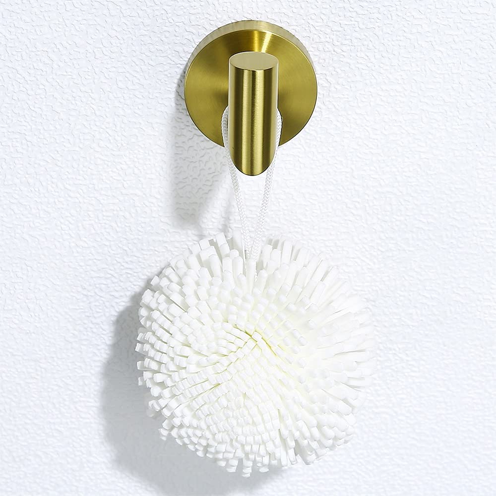 FFOCCO Juego de Accesorios de baño chapados en Oro, toallero, toallero, Soporte de Papel higiénico, Gancho para Bata, Accesorios de baño Dorados de Acero Inoxidable Present