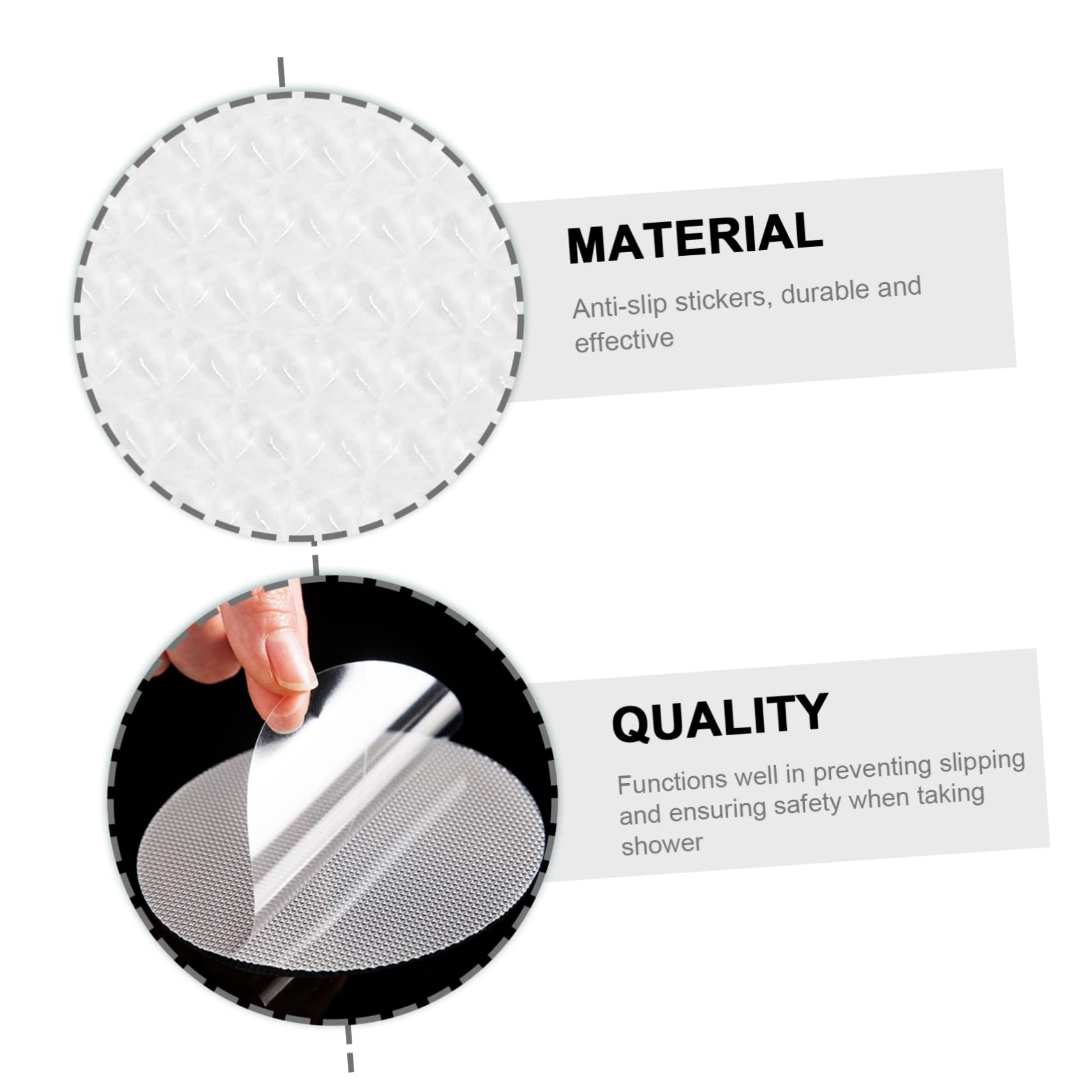 CAXUSD 16Pcs Slip Stickers for Bathtub Shower Transparent Non Skid Tape for Bathroom Pool and Stairs Easy Installation Safety Stickers for Decor