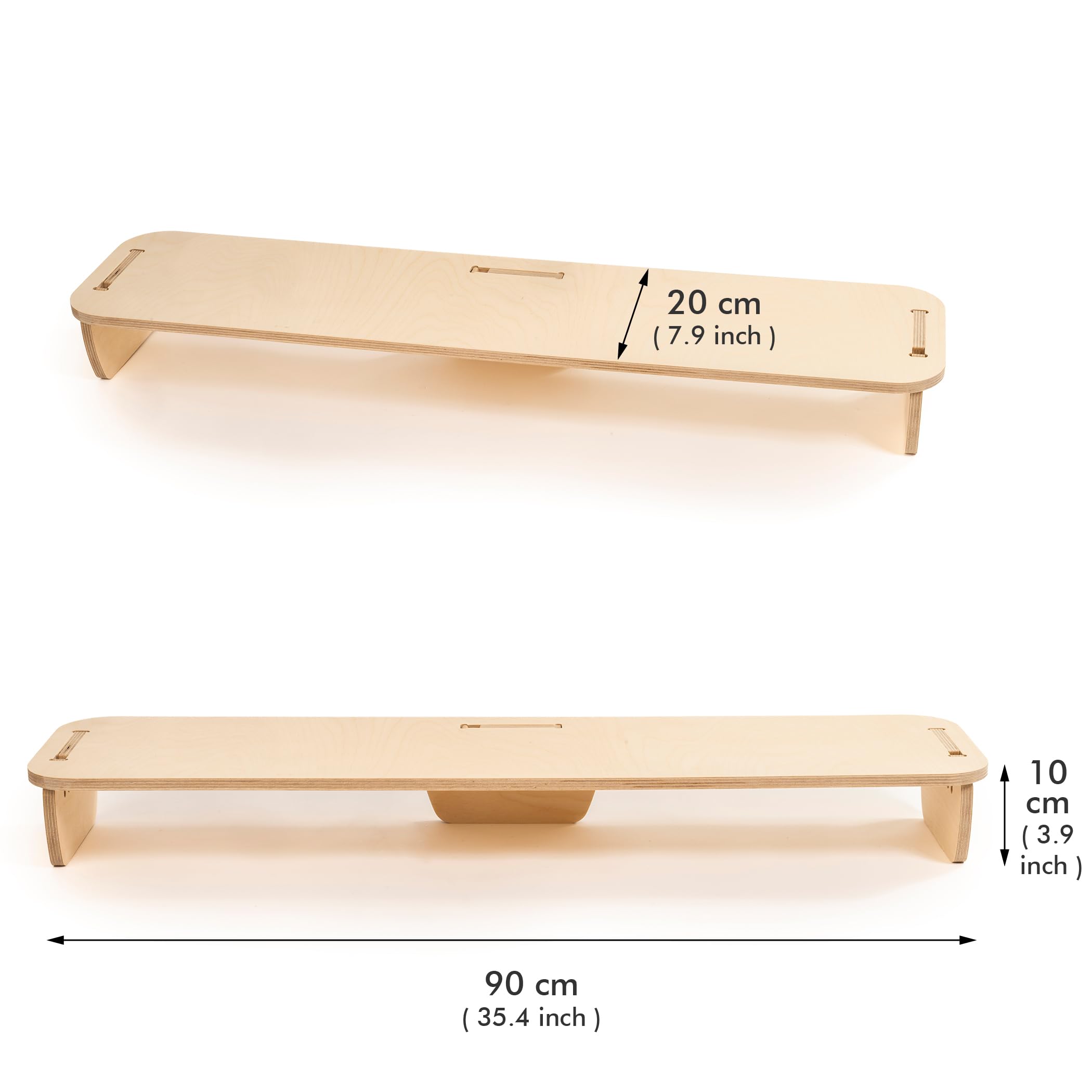 Supporto per Monitor Universale, Alzamonitor da Scrivania, Rialzo in Legno per Schermo PC Computer TV, Supporto per Doppio Schermo o Monitor, 90 x 20 cm.