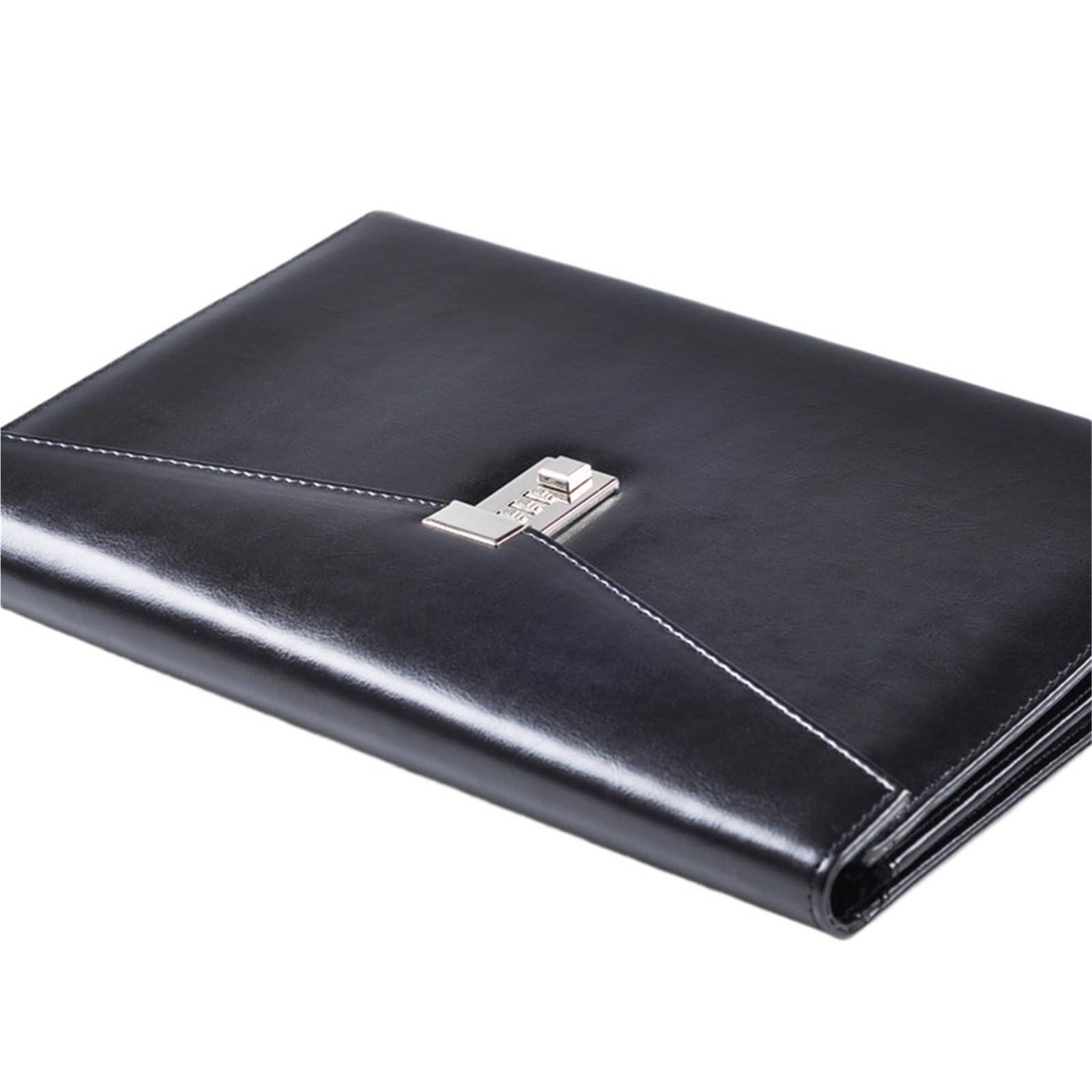 Dokumententasche Aus Leder A4-Dokumentendateiordner mit Schloss Padfolio Fichario Passwort Aktentasche Organzier Executive Cabinet Leder Büromanagertasche