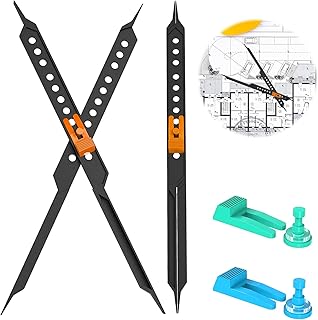 Proportional Dividers Drawing Drafting Compasses Adjustable Drawing Measurement Caliper Tools, Precise Multifunctional Compass Ruler Plastic Drafting Compass for Stationery & Office Supplies