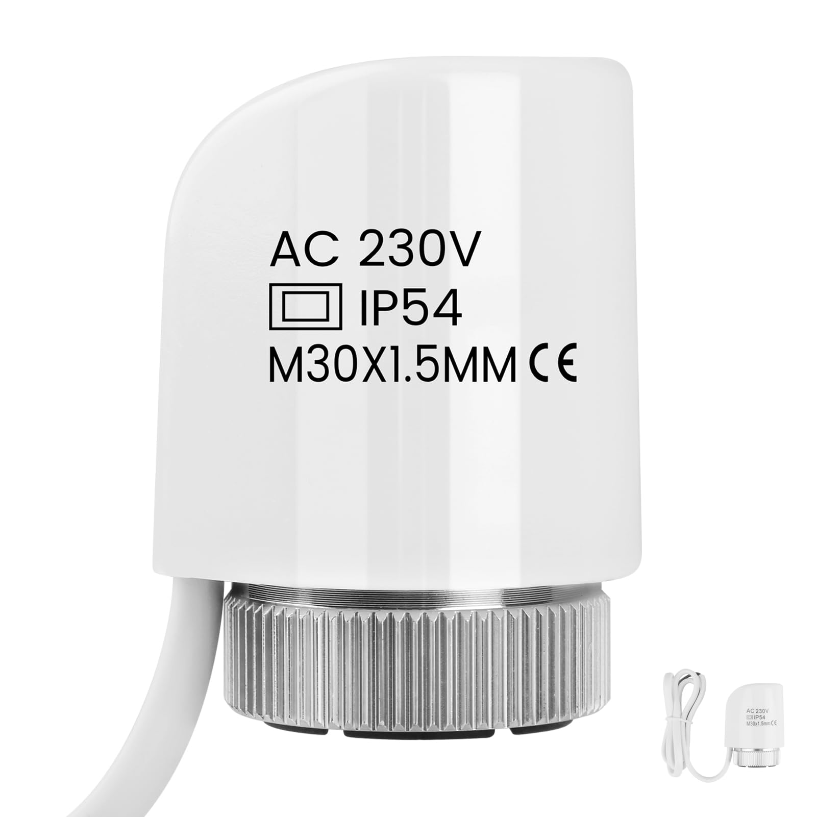 230 V Actuator for Underfloor Heating Water Under Floor Heating Actuator Normally Closed Compatible with Manifolds with M30x1.5mm Thread for Beulco Cronatherm Kamo Purmo Watts Rehau