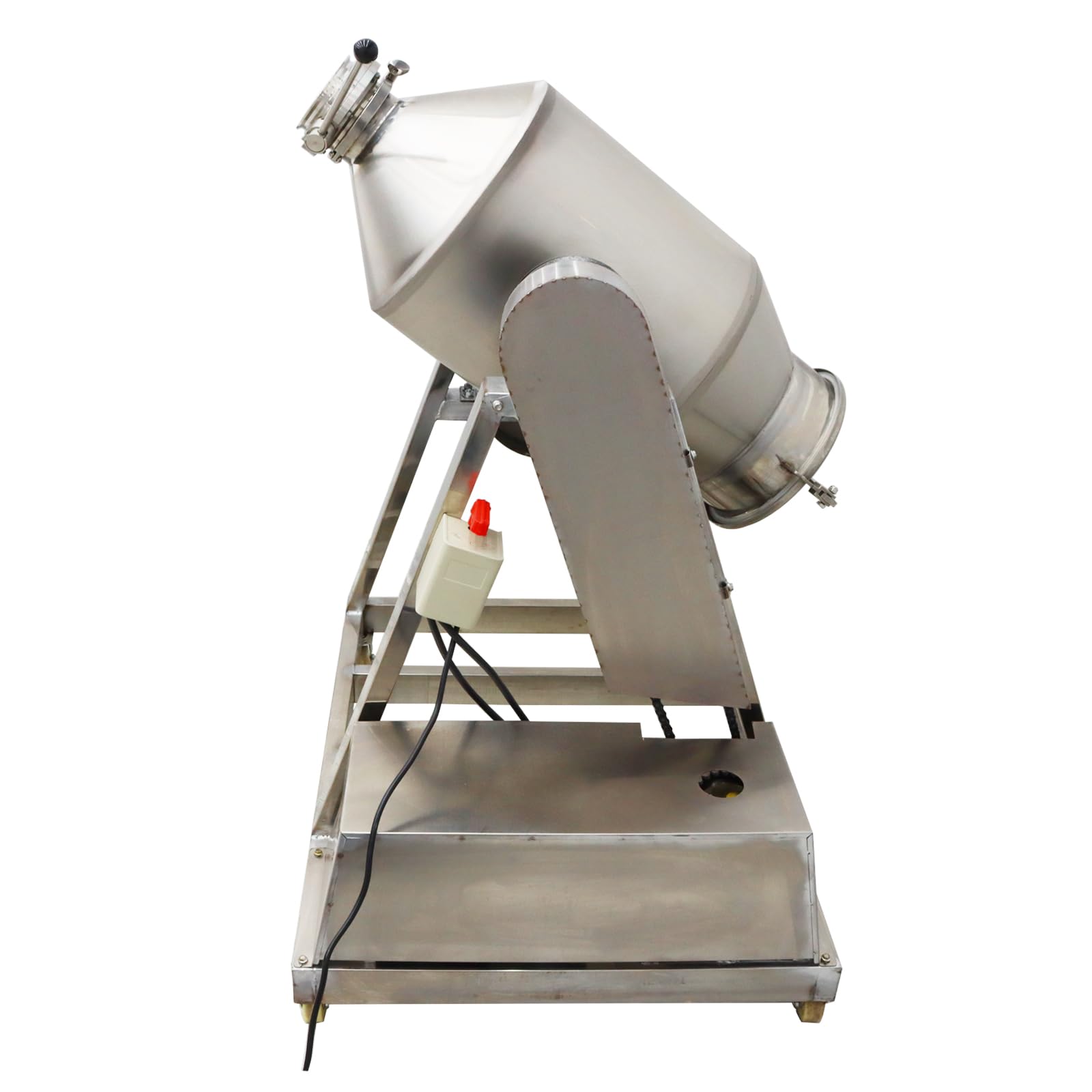 WYDDDARY Dry Powder Mixer 60L Powder Mixer Blender Machine 360°Rotation Stainless Steel Powder Mixing Machine Granule Food Powder Drum Mixer Machine 110V 2.2KW