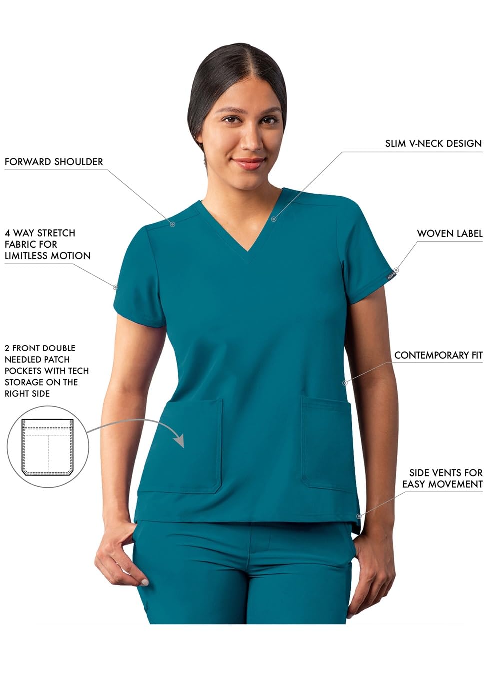 ADAR Medical Uniforms Koszula medyczna Kobiety A6008cbb