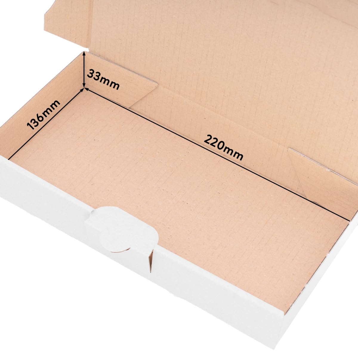 verpacking Maxibriefkartons 225 x 145 x 35 mm Maxibrief MB-XS Weiß Versand Post Faltschachtel DIN A5 (Innenmaß 220 x 136 x 33 mm) Versandschachtel (9100 - wird auf Palette geliefert)