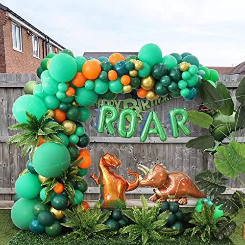 Dinosaur Balloon Garland Arch Kit Birthday Party Supplies Roar Foil For Boys Girls Decorations Green Kids Foil Jungle #TOP5