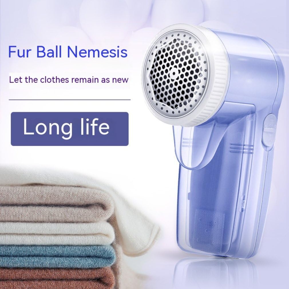 Fabrics Pilling Shaver and Lint Balls Remover, Electric Sweater Defuzzer Clothes Fabrics Remove Lint, Fluff, Fuzz Balls, Bobbles, Blue, GY220900