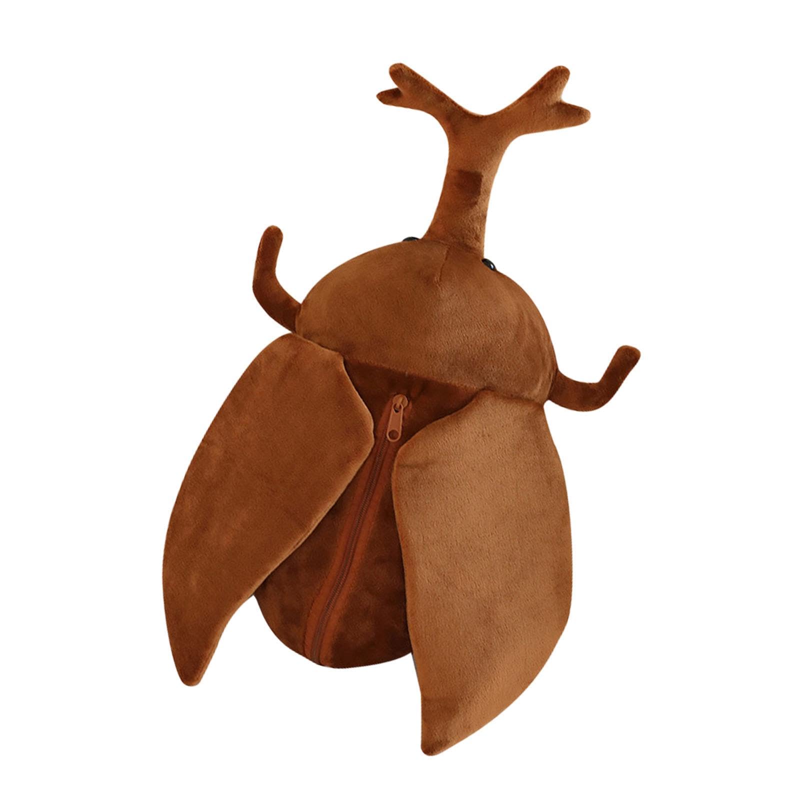 merishopp Cute Plush Backpack Fashion Lightweight Soft Funny Plush Bag for Kids Adults rhinoceros beetle| Clothing, Shoes & Accessories|Womens Handbags & Bags-picture-12