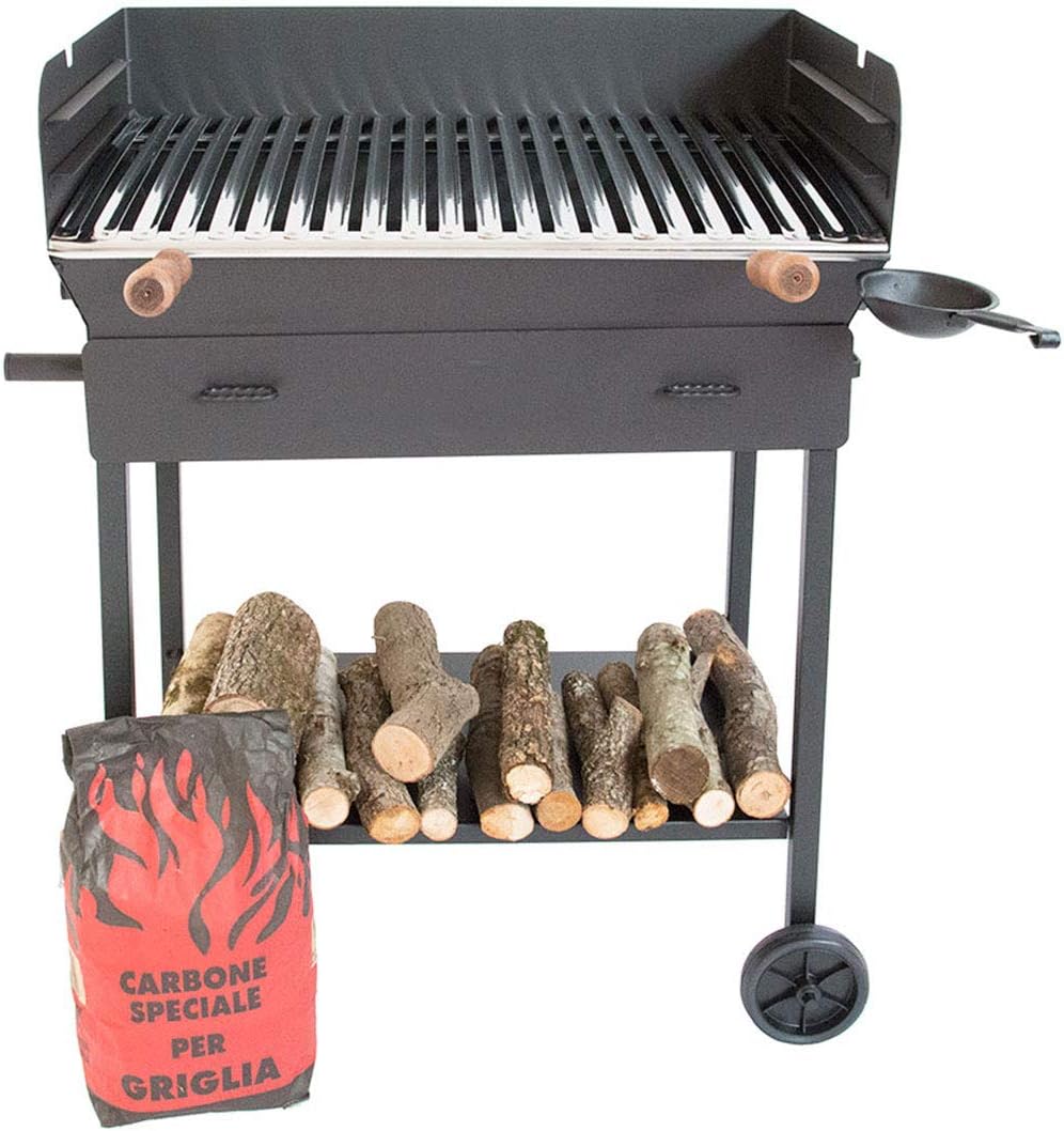 Cruccolini Festa Barbecue a Carbone e Legna, Metallo, Nero