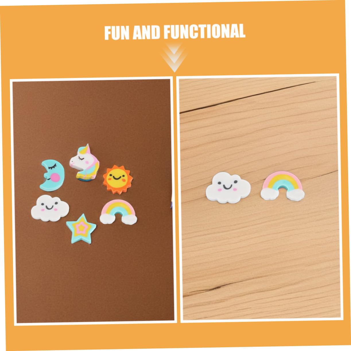 180 Stück Teiliges Mini Radiergummi für Schüler Bunte Wolken Einhorn Mond Stern Radierer für Schule Partygeschenke Klassenzimmerbelohnungen Kompakt und Präzise