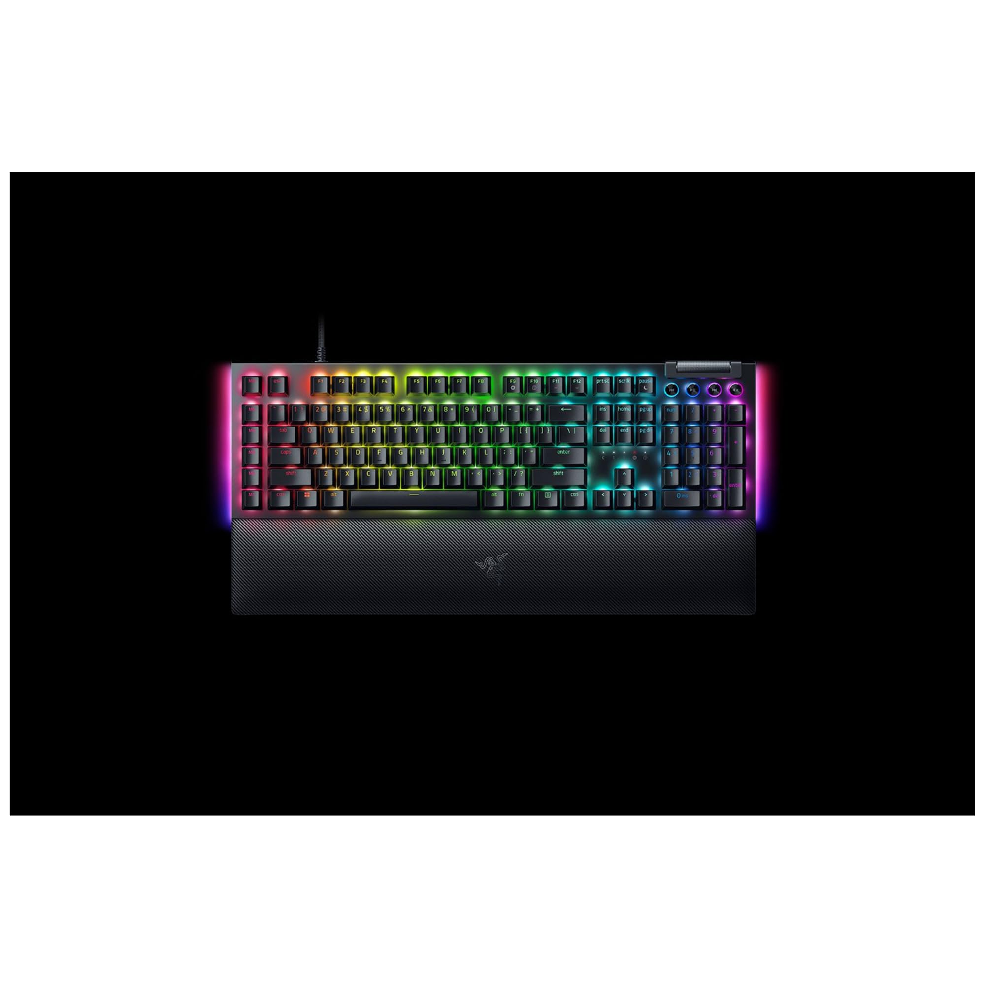 Razer BlackWidow V4 (Green Switch) – Mechanical Gaming Keyboard with RGB (Razer Green Mechanical Switches, 6 Own Macro Keycaps, ABS Doubleshot Keycaps) QWERTZ DE-Layout | Black