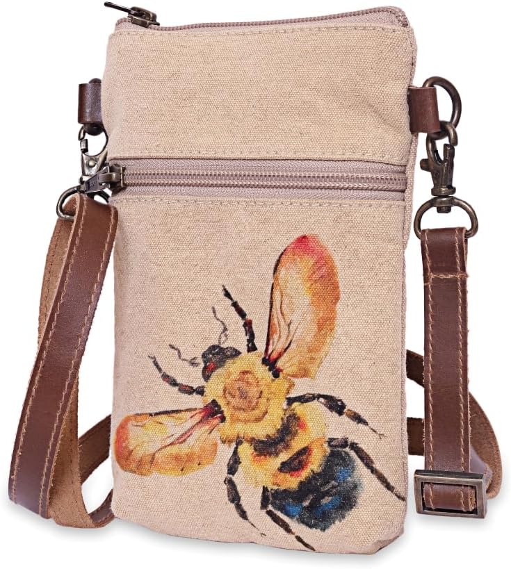 COTT N CURLS Bee - Wristlet Wallets for Women, Crossbody Sling Bags, Tote Bag, Book Bag, Cell Phone Purse, Small Pouch