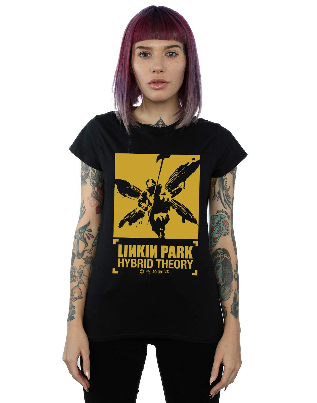 Absolute Cult Women's Black Linkin Park 20Th Anniversary T-Shirt XX-Large