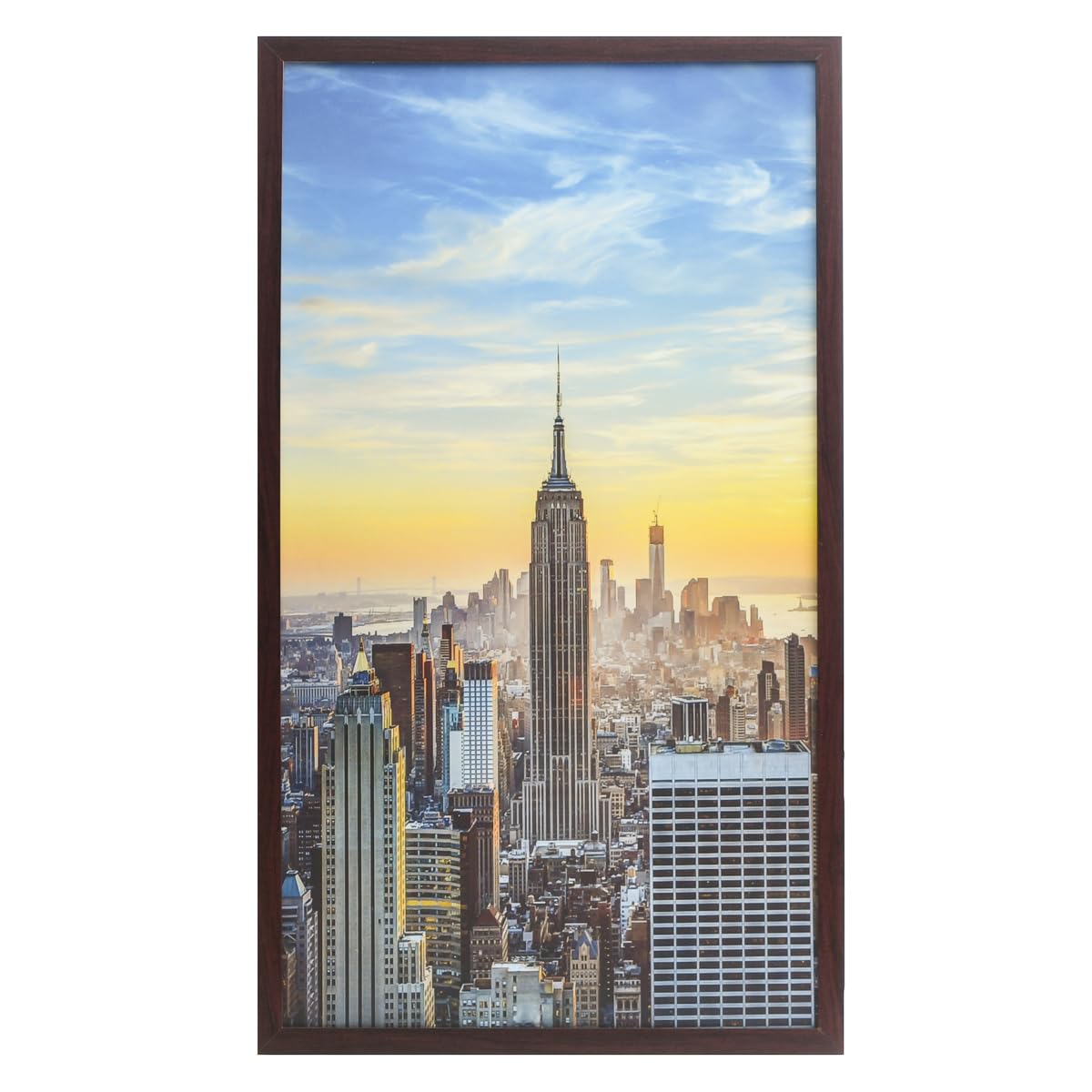 Frame Amo Brazilian Walnut 20x36 Picture or Poster Frame, 1 inch Wide Border, Smooth Finish, Acrylic Front