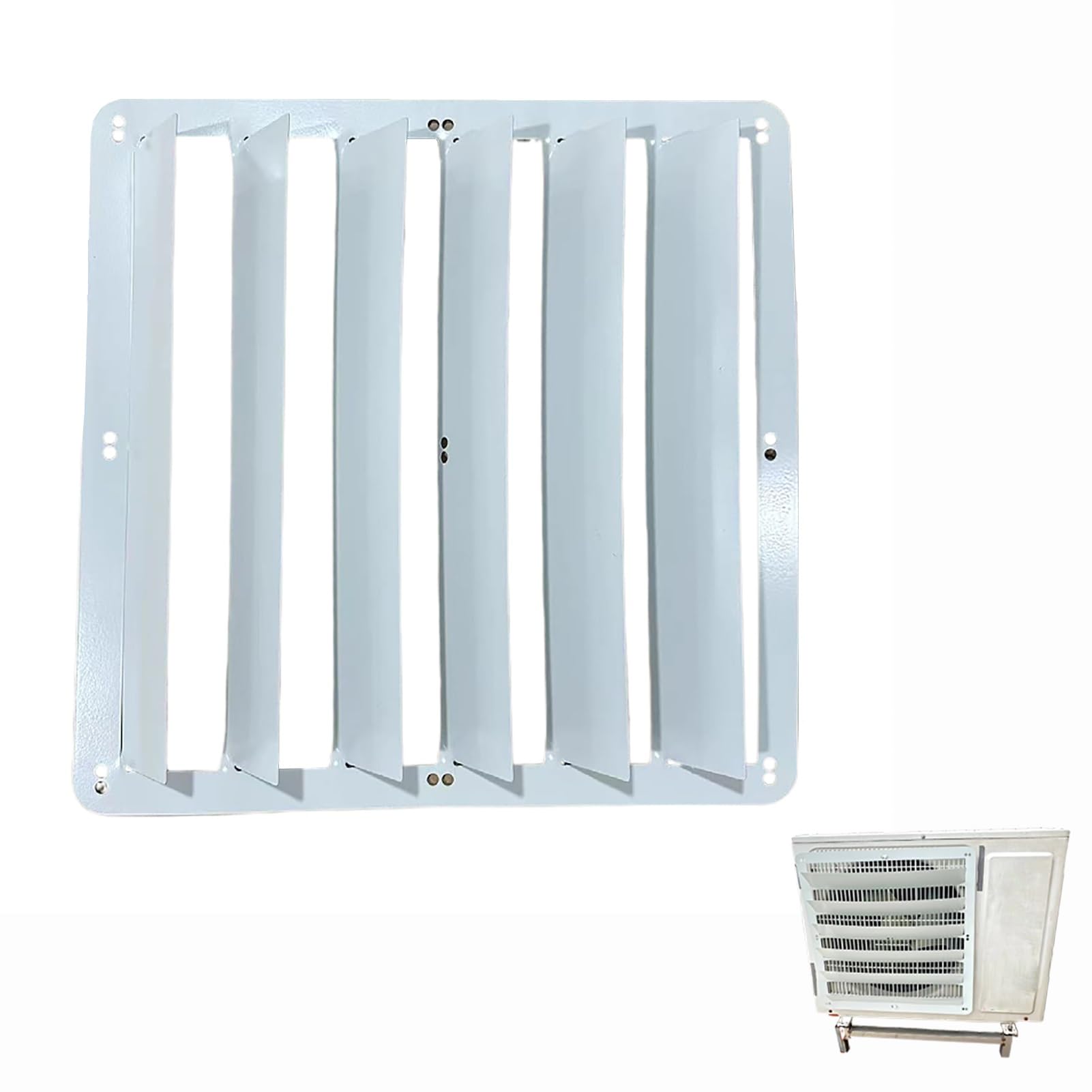 Air r forAC Unit - Desviador de viento de metal de 50,8 cm, eficiencia energética, resistente a la intemperie, refrigeración para el hogar