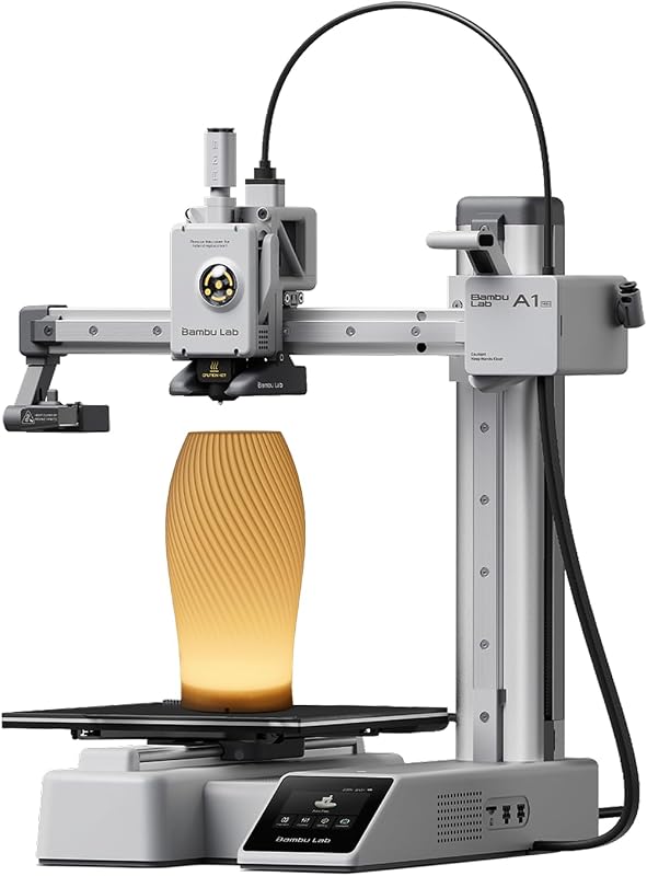 Bambu Lab A1 mini 3D Printer + LED Lamp Kit, Ready-to-Use for Beginners | Beginner-Friendly Ecosystem with MakerWorld Model Library,Full-Auto Calibration & Active Flow Rate Compensation, ≤48 dB Quiet