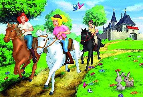 Schmidt Spiele 56509 Bibi und Tina, 4 Kinderpuzzle im Metallkoffer, 2x100 und 2x150 Teile