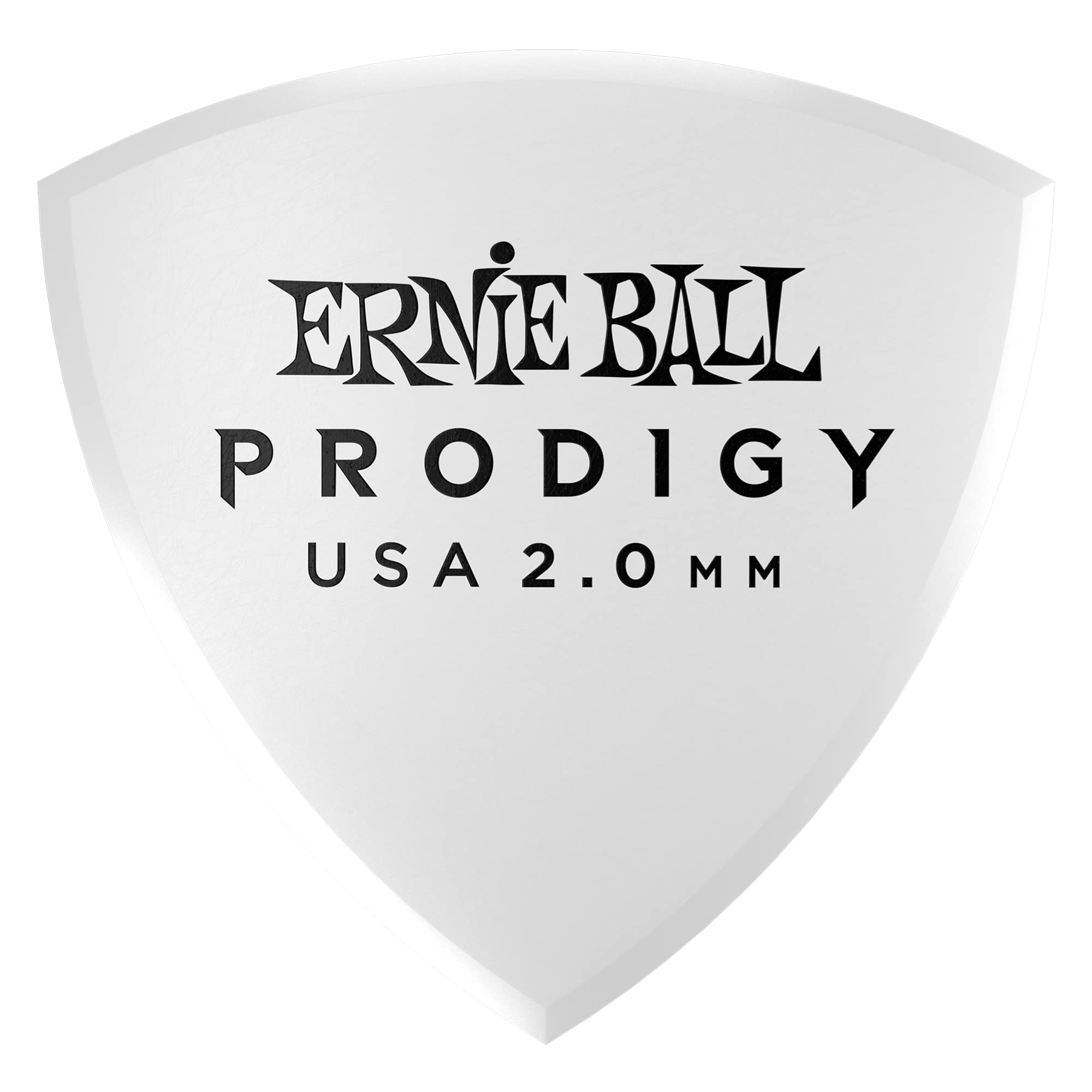 【正規品】 ERNIE BALL 9338 ギターピック WHITE LARGE SHIELD PRODIGY トライアングル ラージ 2.0mm デルリン ホワイト 6枚 パック
