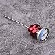 Keenso Motorrad Ölmessstab, Motocross Aluminiumlegierung Ölmessstab mit Thermometer (Rot)