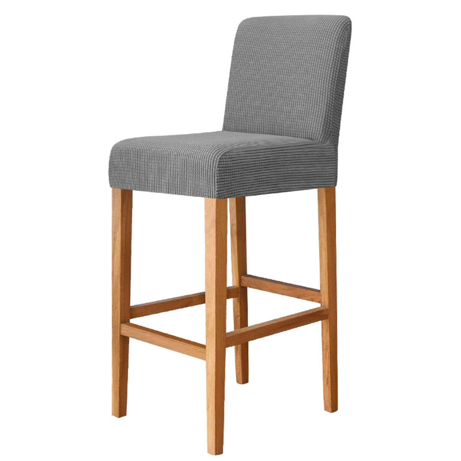 Leomix Stretch Bar Stool Covers, Pub Counter Short Back Chair Covers with Elastic Bottom Chair Covers, for Breakfast Cafe Counter High Stool,K,2pack
