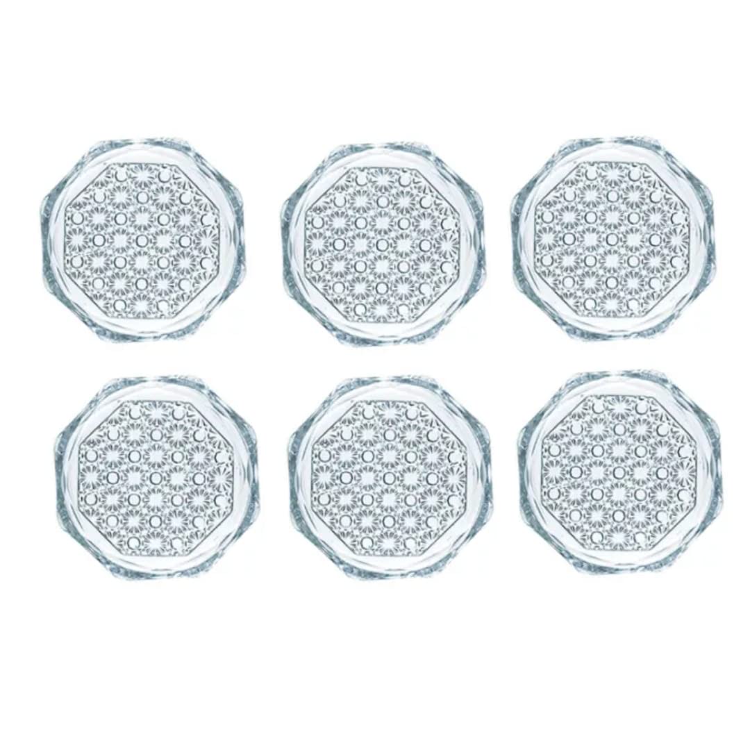 Incrizma Crystal Drink Coasters, Glass Round Cup Mat, Clear Decorative Wine Bottle Coasters Barware Set for Table Protection of Home Kitchen, Dining Room, Patio, Coffee Shop (Design2, 6) (B0BVRM8WMP) Amazon Price History, Amazon Price Tracker