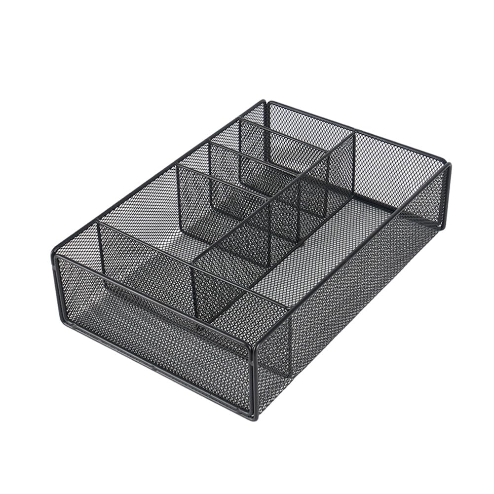 Cachpib Desk Drawer Organiser Tray, 6 Compartments Desk Drawer Organizer Tray