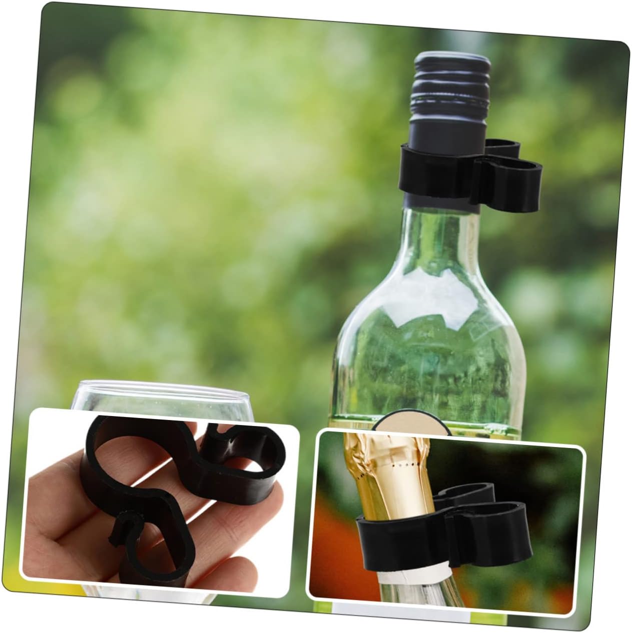 10pcs Bottle Safety Clips Plastic Dual Hole Holder for Events