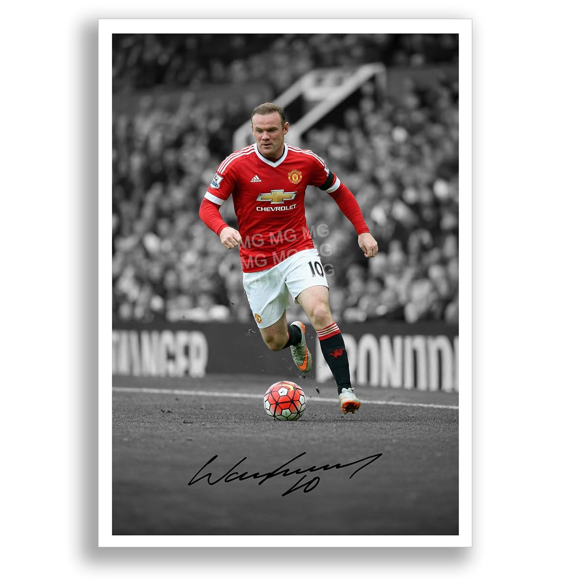 Wayne Rooney Manchester United Legend Signed Photo Poster A4/A3 Print Framed Autograph Gift Football Memorabilia England (A4 Unframed)