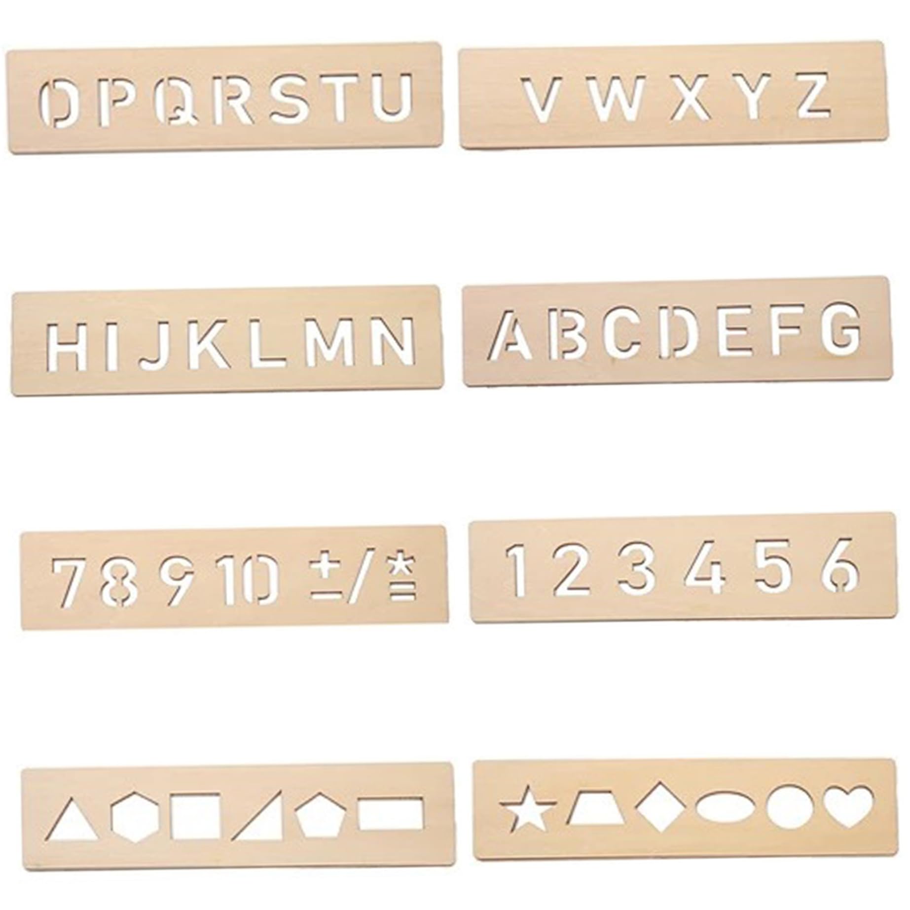 8PCS Tracing Board 2x8 Inch Wooden Writing Letter Tracing Preschool Learning Easy to Use Letter Sensory Pad for Kids Beginners Write Supplies, Alphanumeric, Thread Board for Kids