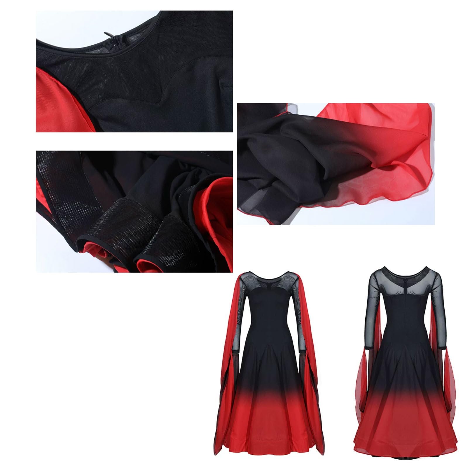 Abiti Valzer Abbigliamento Ballo da Sala per Donna Gonna Foxtrot Flamenco