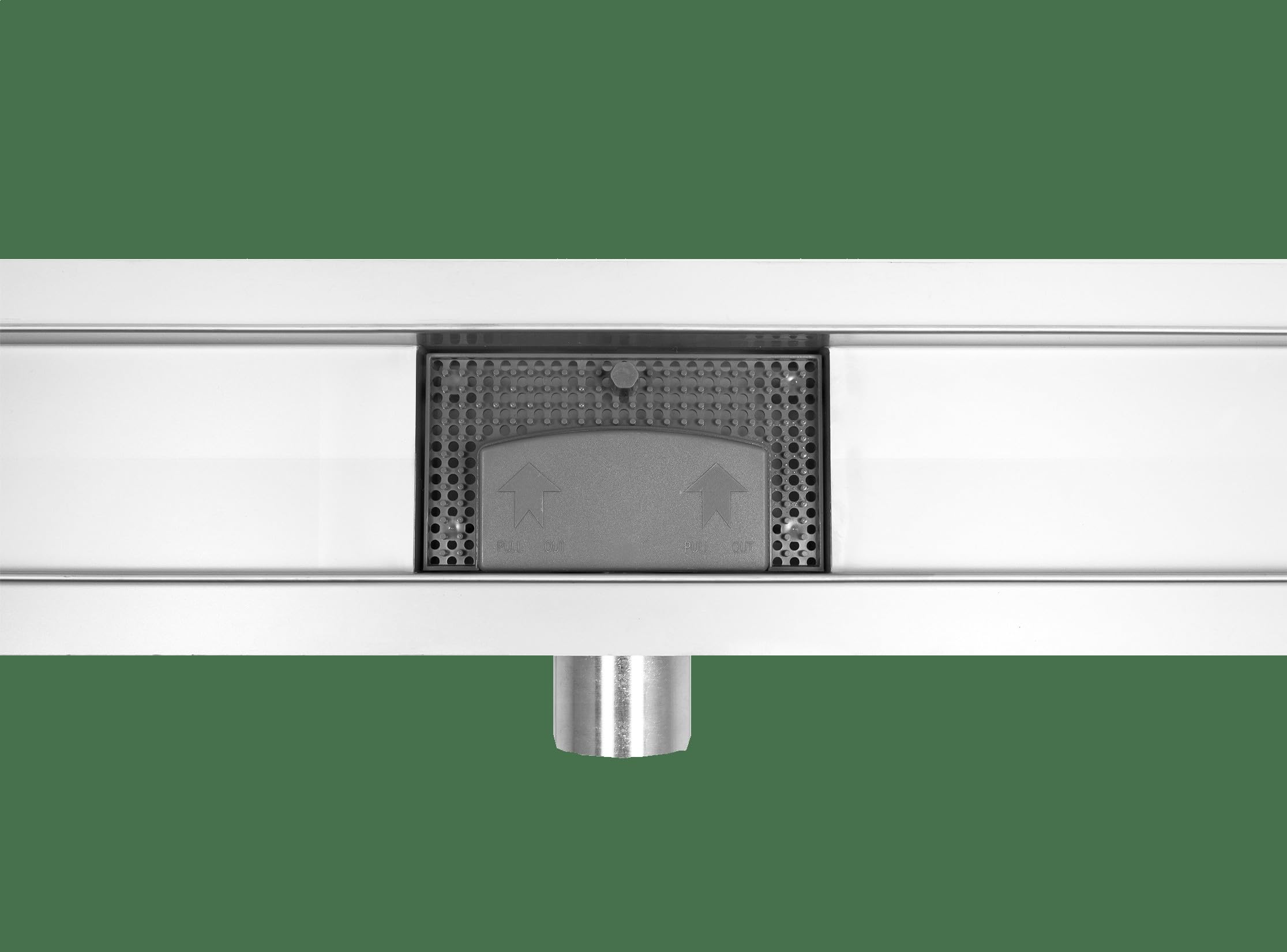 AQUAUNO - Canaleta de ducha de acero inoxidable de 60 cm – Desagüe lineal de acero inoxidable AISI 304 con cubierta de acero inoxidable, tapón de olor extraíble para la ducha en el suelo