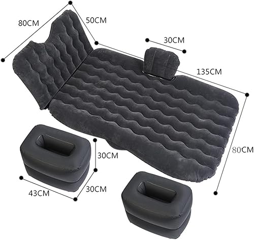 Miniatura 2 de Cama de viaje multifuncional PVC+Flocado Coche Cama Inflable Accesorios para Coche al aire libre 5,350.4 in Colchón SUV (Color Negro)