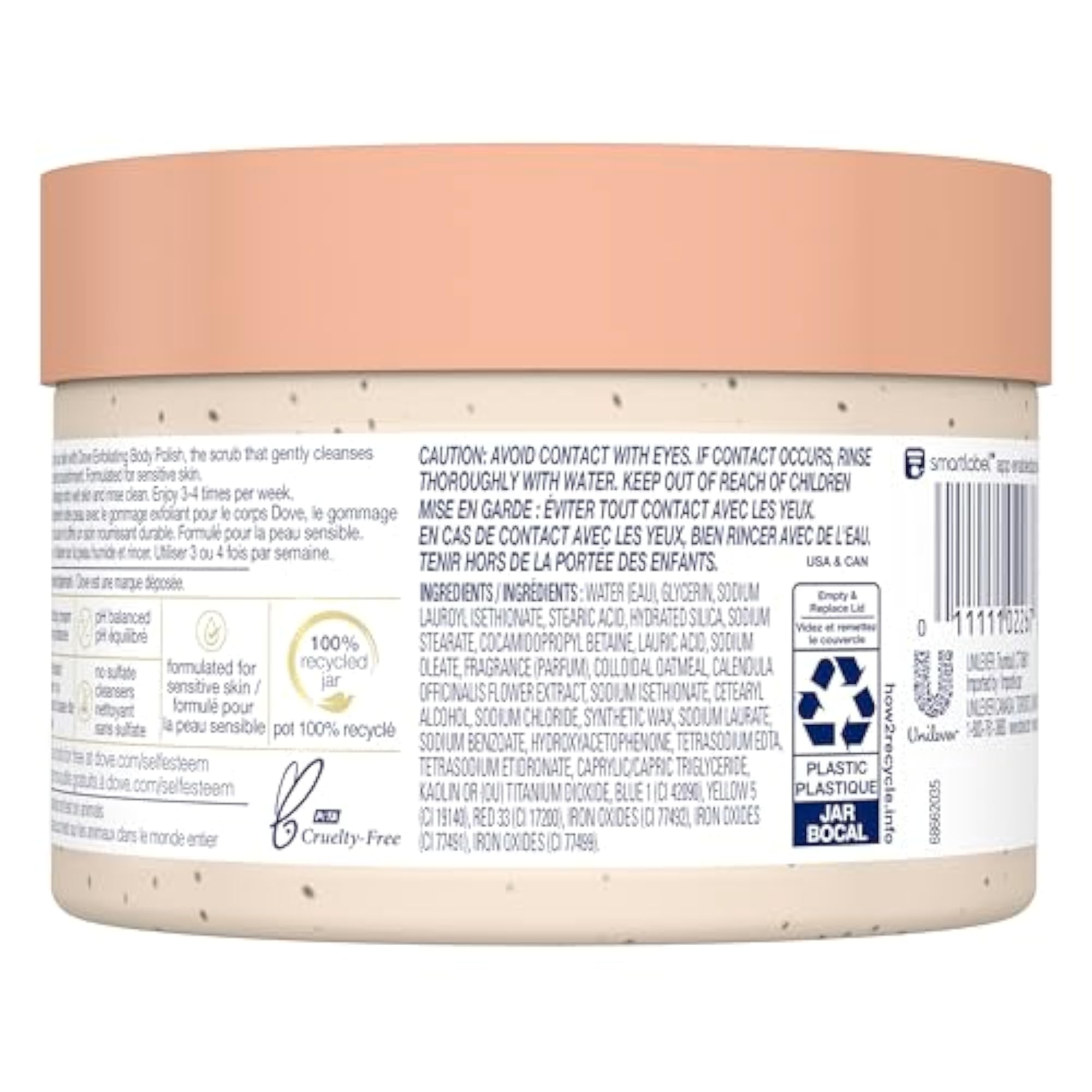 Exfoliating Body Polish Scrub with Oatmeal & Calendula Oil
