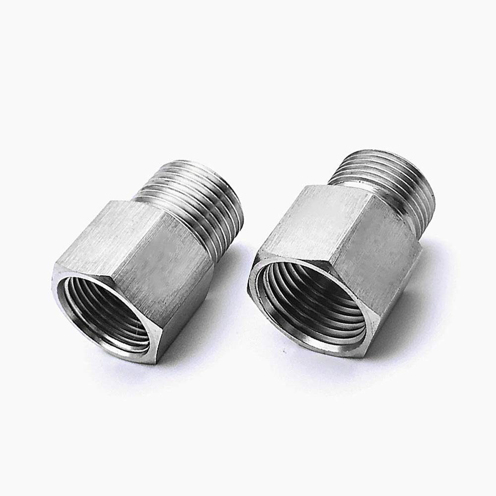 M10x1mm Female to 1/4" NPT Male Reducer Bushing Pipe Fitting Connector Coupler High Pressure Gauge