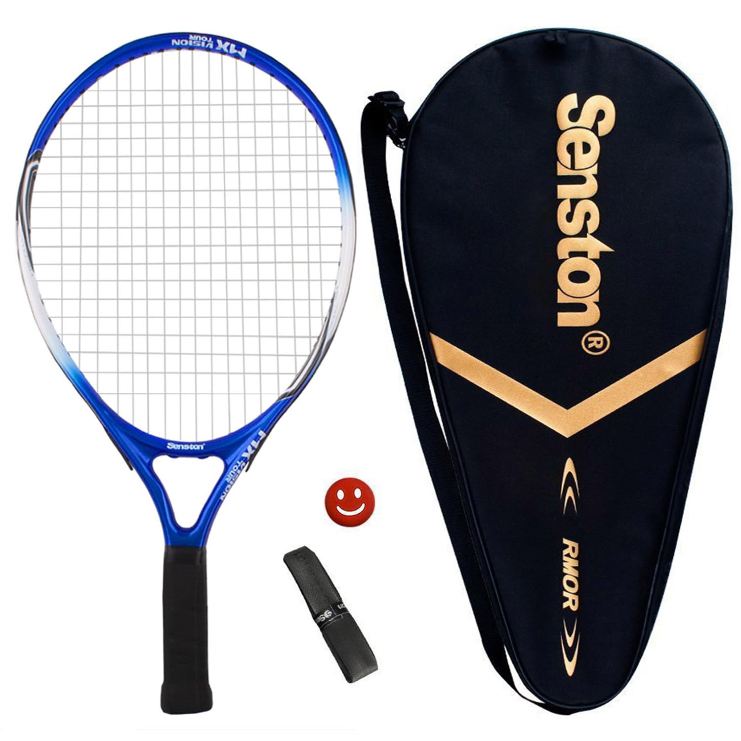 Senston 23'' Junior Tennis Racket with Racket Bag, Lightweight Tennis Racquet, 1 Grip, 1 Vibration Dampeners