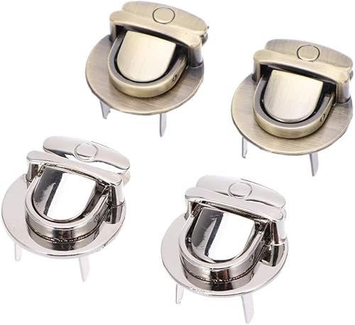 SUPVOX 4 unids Tuck Lock Clasp Purse Thumb Lock Práctico Tuck Lock Duck Tongue Lock para caja de cuero Hangbag Case Clasp Monedero Mochila Níquel