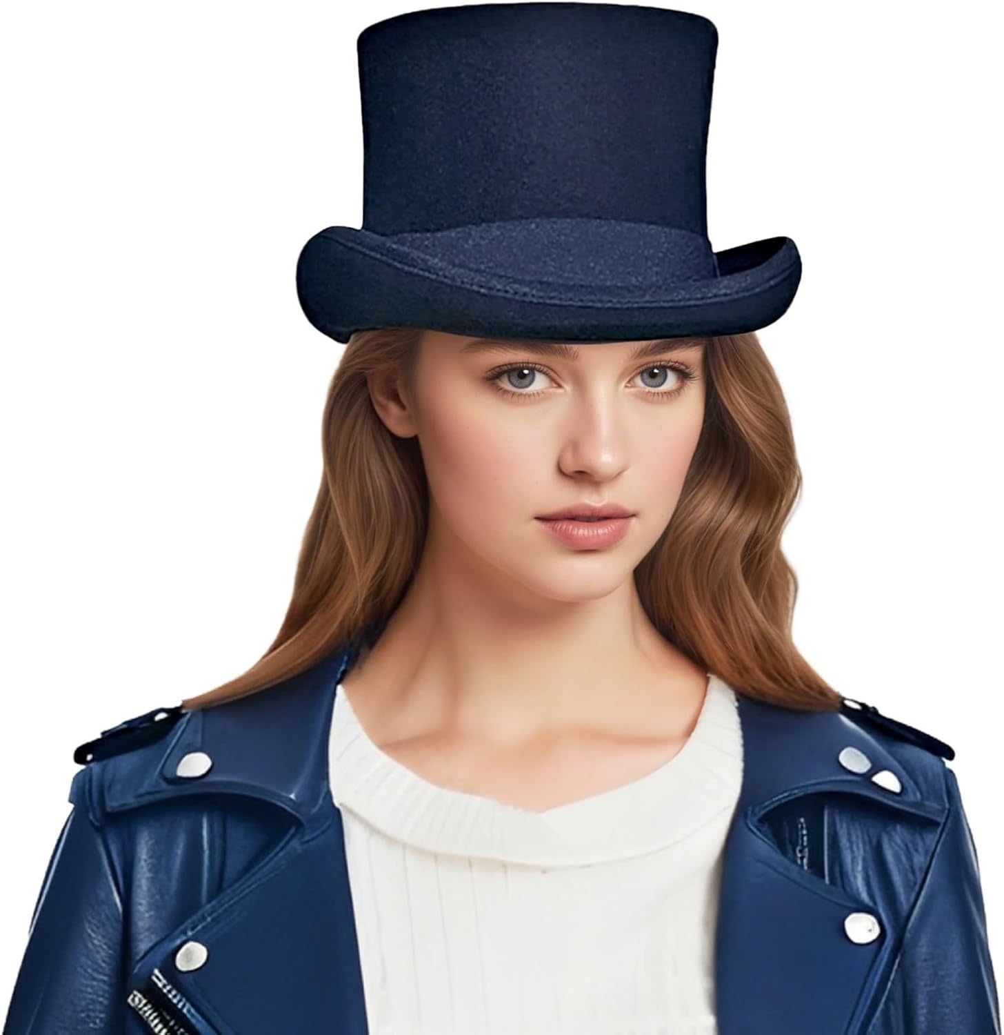 Wool Felt Top Hat Victorian Mad Hatter 6" Magic Hat Gentlemen Performing Jazz Caps Rock Hat for Men Women Gift - Image 7