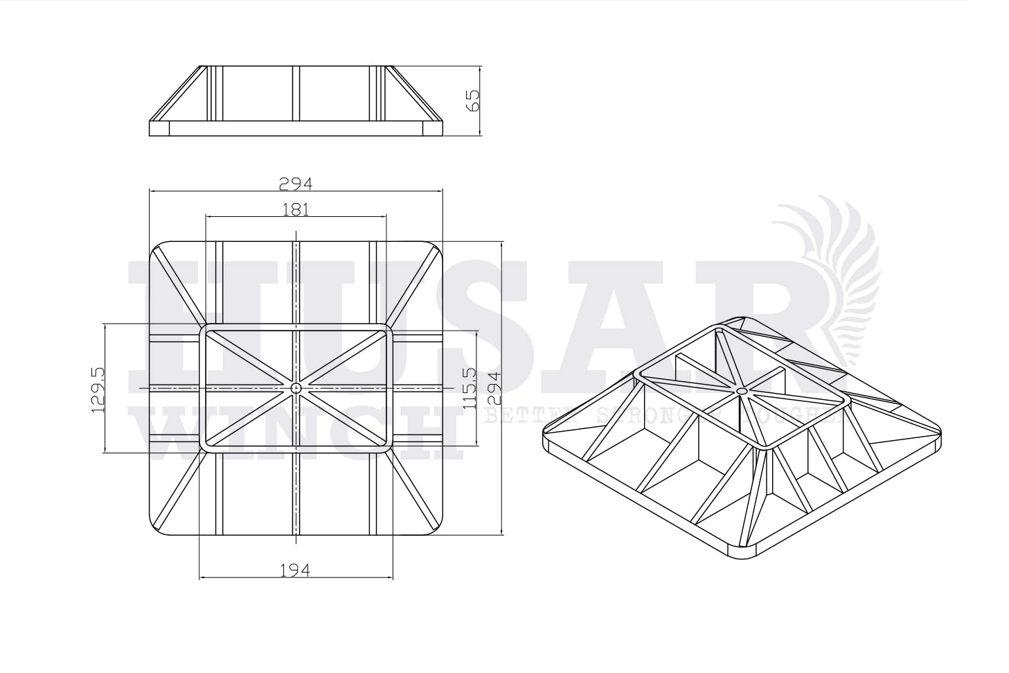 Cric Farm Jack – ideale per argano fuoristrada, per fuoristrada, sollevatore ATV, sollevatore multiuso (Farm Jack Base)