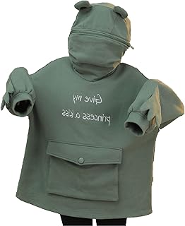 Kobiety nastolatki urocza zabawna żaba kawaii bluza z kapturem zamek błyskawiczny usta żaba kostium bluzy z kapturem sweter z przodu kieszeniami